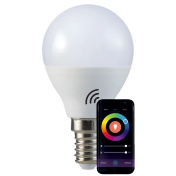 RGB LED-pære dæmpbar G45 E14/5,5W/230V 3000-6500K Wi-fi Tuya