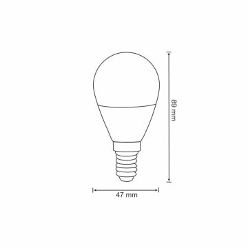 RGB LED-pære dæmpbar G45 E14/5,5W/230V 3000-6500K Wi-fi Tuya