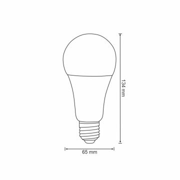 RGBW LED-pære dæmpbar A65 E27/11W/230V 2700-6500K Wi-Fi Tuya