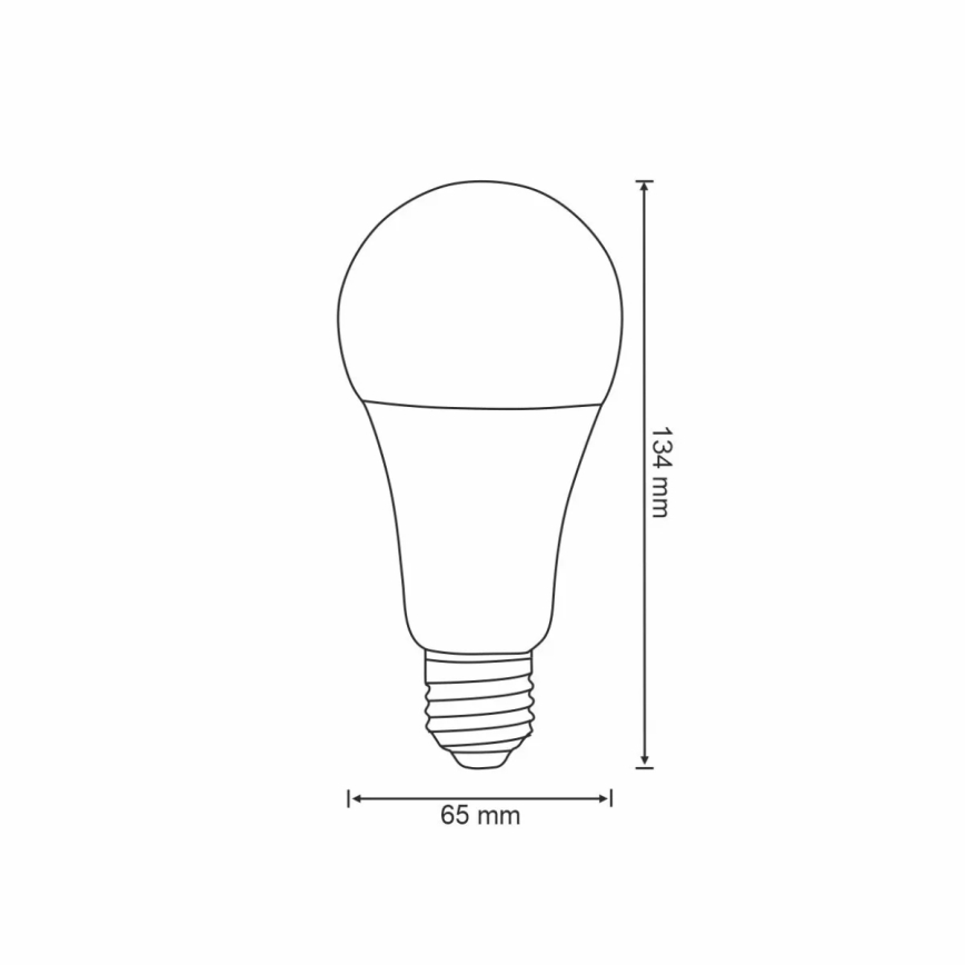 RGBW LED-pære dæmpbar A65 E27/11W/230V 2700-6500K Wi-Fi Tuya