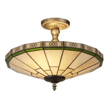 Searchlight - Tiffany-loftlampe NEW YORK 2xE14/40W/230V