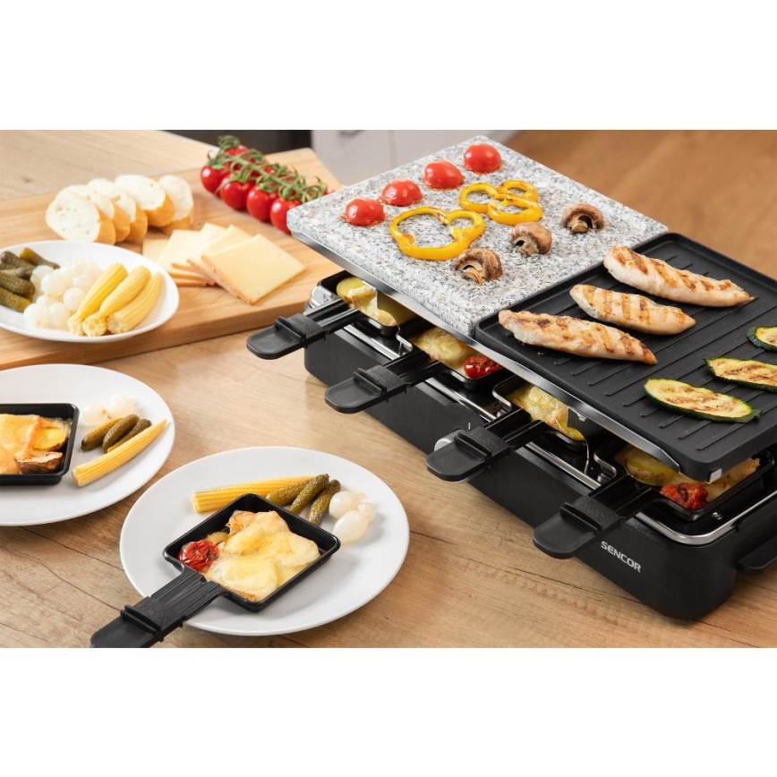 Sencor - Raclette grill med tilbehør 1400W/230V