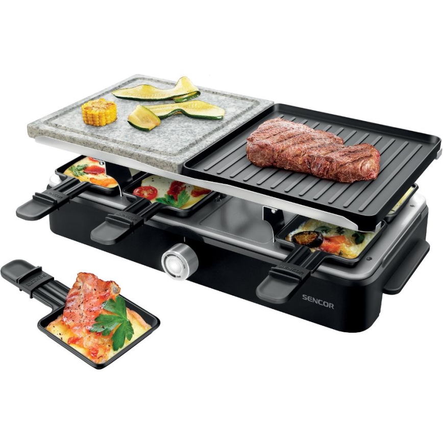 Sencor - Raclette grill med tilbehør 1400W/230V