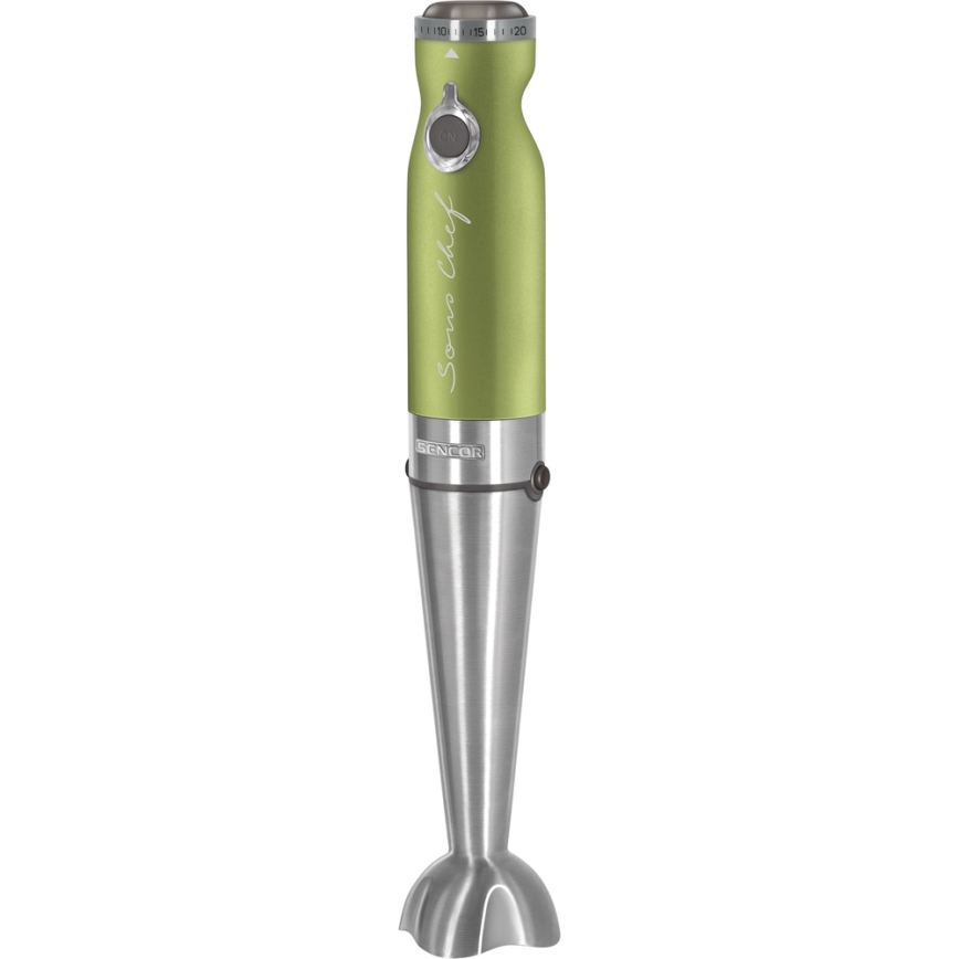 Sencor - Stavblender 4-i-1 1200W/230V rustfrit stål/grøn