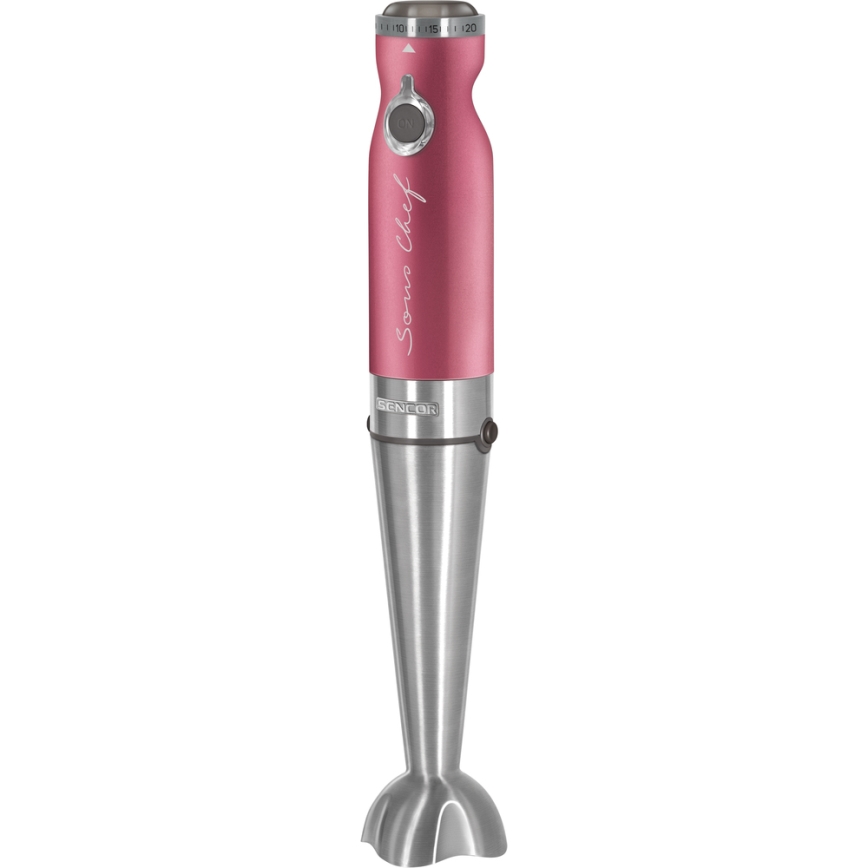 Sencor - Stavblender 4-i-1 1200W/230V rustfrit stål/pink