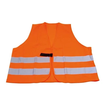Sikkerhedsvest med refleksstriber str. UNI orange