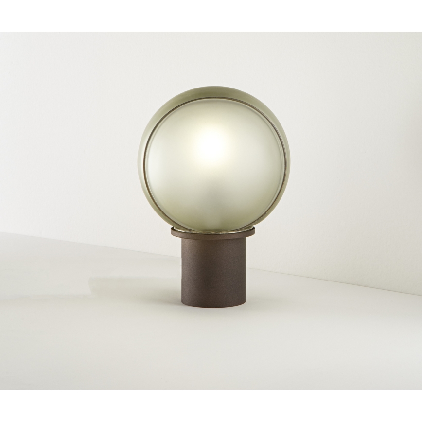 SIRU - Bordlampe FLORET 1xE14/40W/230V brun/grå venetiansk glas