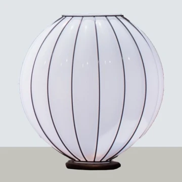 SIRU - Bordlampe SFERA 1xE27/60W/230V sort/hvid venetiansk glas