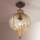 SIRU - Loftlampe GOCCIA 1xE27/60W/230V diameter 25 cm beige/brun venetiansk glas