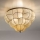 SIRU - Loftlampe POUFF 3xE27/60W/230V krom/beige Venetian glas