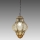 SIRU - Pendel med kædeophæng CLASSIC 1xE27/60W/230V diameter 30 cm beige/sort venetiansk glas