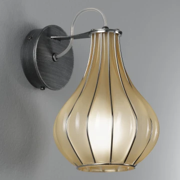 SIRU - Væglampe AURIGA 1xG9/30W/230V krom/hvid venetiansk glas