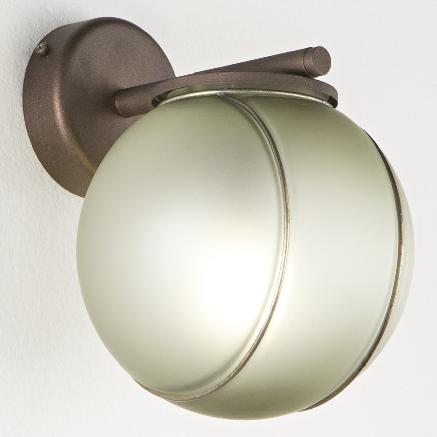 SIRU - Væglampe FLORET 1xE14/40W/230V brun/grå Venetian glas