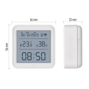 Smart digitalt termometer GoSmart 3xAAA Tuya hvid