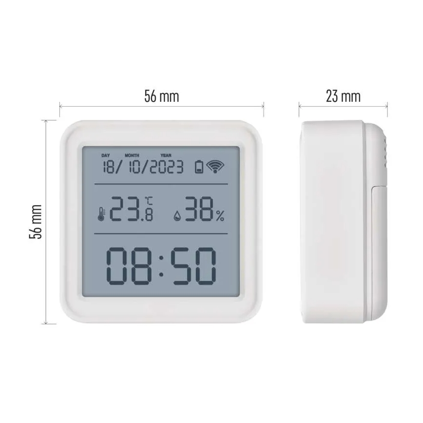 Smart digitalt termometer GoSmart 3xAAA Tuya hvid