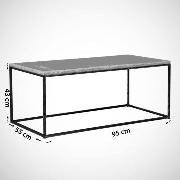 Sofabord COSCO 43x95 cm grå