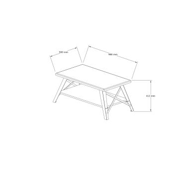 Sofabord KONIK 43x98 cm fyrretræ