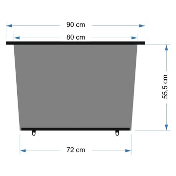 Solafskærmning til bagrude i bil 90 cm sort