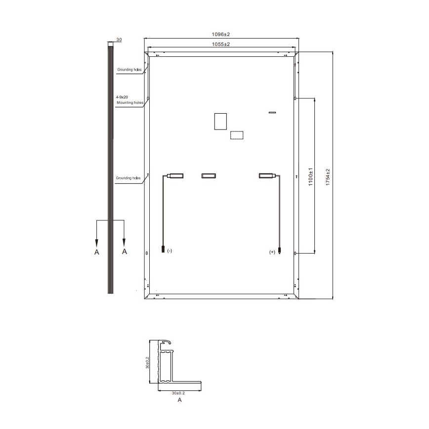 Solcellepanel RISEN 400Wp sort IP68 Half Cut