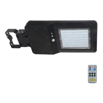 Soldrevet LED gadelampe med sensor LED/40W/9,6V IP65 6000K + fjernbetjening