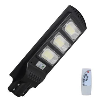 Soldrevet LED gadelampe med sensor STREET LED/10W/3,2V IP65 + fjernbetjening