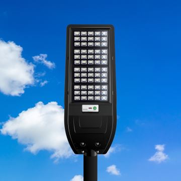 Soldrevet LED gadelampe VIA 150W/15000 mAh 3,2V 6000K IP65 + fjernbetjening