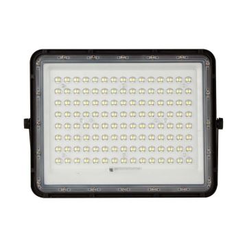 Soldrevet LED projektør LED/200W/3,2V 4000K sort IP65 + fjernbetjening