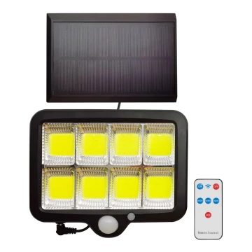 Soldrevet LED projektør med sensor INTEGRA LED/3W/3,7V IP44 + fjernbetjening