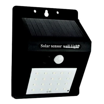 Soldrevet LED væglampe med sensor LED/0,55W/3,7V 6500K IP65