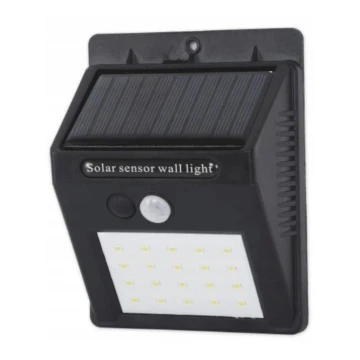 Soldrevet LED væglampe med sensor LED/0,55W/3,7V IP65