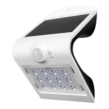 Soldrevet LED væglampe med sensor LED/1,5W/3,7V IP65 hvid