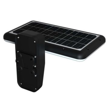 Soldrevet LED væglampe med sensor LED/15W/3,2V 4000K/6000K IP65 sort