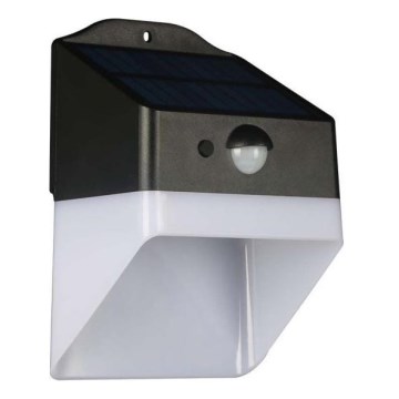 Soldrevet LED væglampe med sensor LED/2W/3,7V 4000K IP65