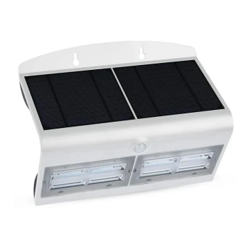 Soldrevet LED væglampe med sensor LED/7W/3,7V 4000K IP65 hvid