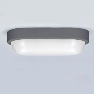 Udendørs LED væglampe LED/13W/230V 4000K IP54 grå oval