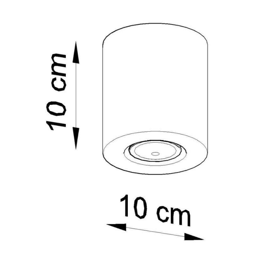 Spotlampe ORBIS 1xGU10/10W/230V bøg