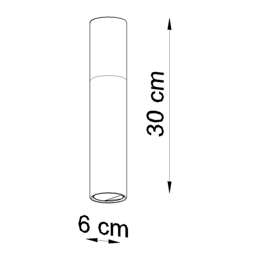 Loftlampe PABLO 1xGU10/40W/230V sort/bøg