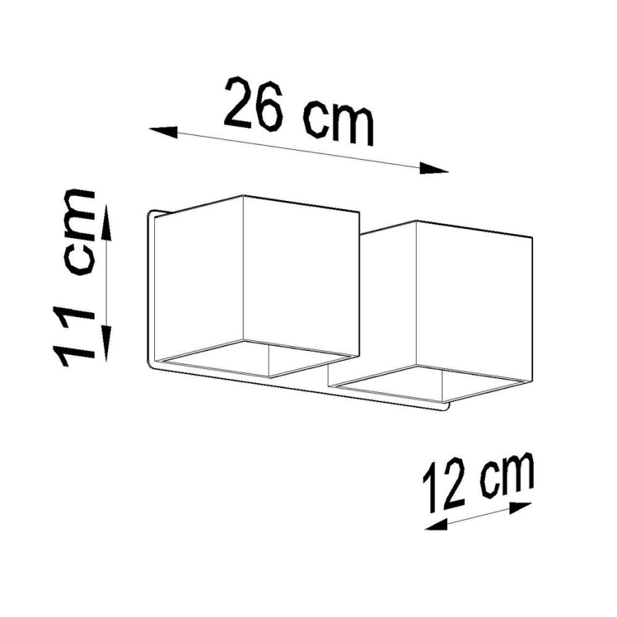 Vægspot QUAD 2xG9/40W/230V grå