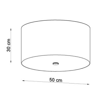 Loftlampe OTTO 5xE27/60W/230V diam. 50 cm sort