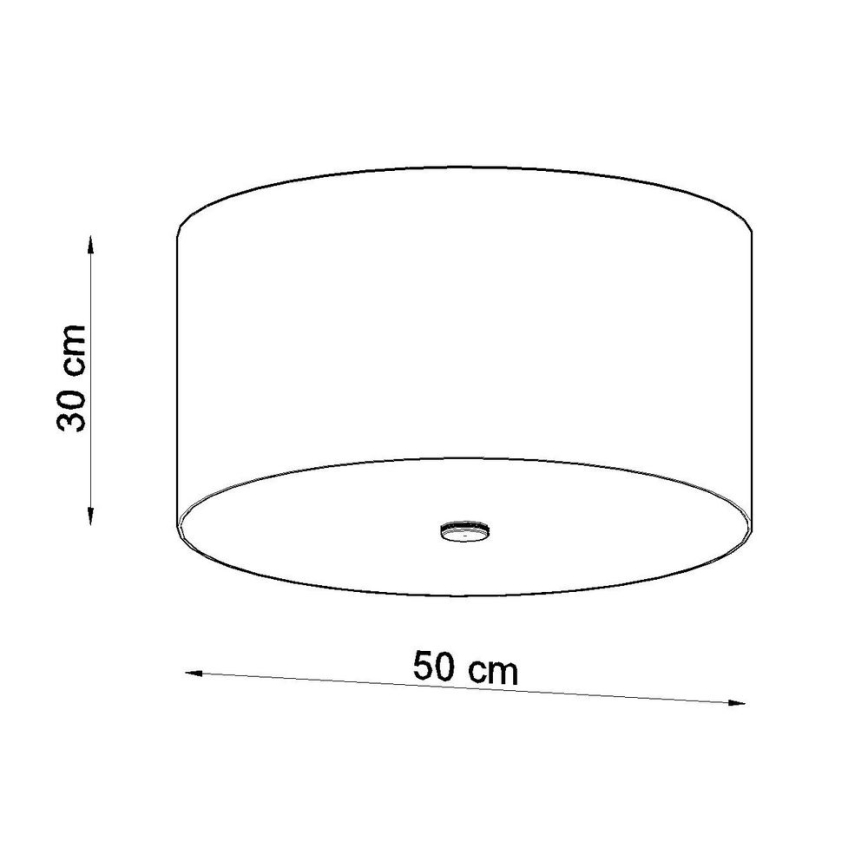 Loftlampe OTTO 5xE27/60W/230V diam. 50 cm sort