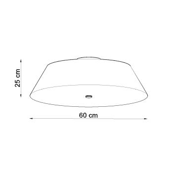 Loftlampe VEGA 5xE27/60W/230V diam. 60 cm hvid