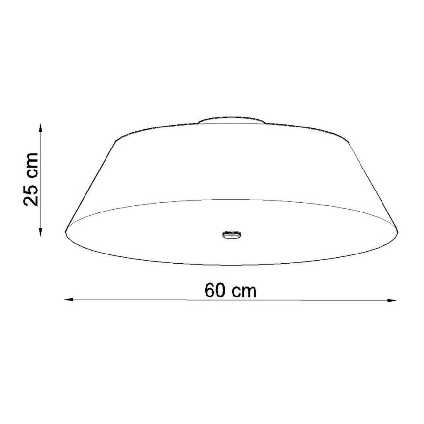 Loftlampe VEGA 5xE27/60W/230V diam. 60 cm sort