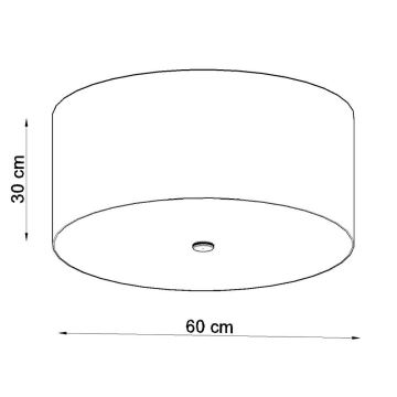 Loftlampe OTTO 5xE27/60W/230V diam. 60 cm sort