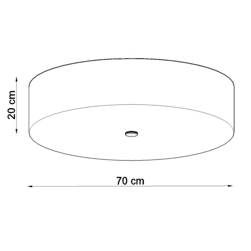 Loftlampe SKALA 6xE27/60W/230V diam. 70 cm sort