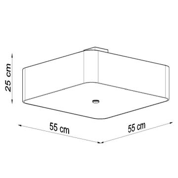 Loftlampe LOKKO 5xE27/60W/230V 55 cm hvid