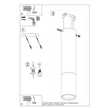 Spotlampe LOOPEZ 1xGU10/10W/230V sort/krom