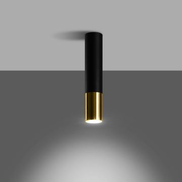 Spotlampe LOOPEZ 1xGU10/10W/230V sort/guldfarvet