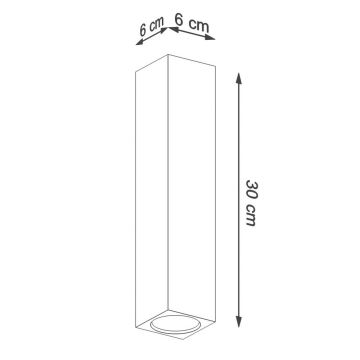 Spotlampe KEKE 1xGU10/40W/230V 30 cm eg