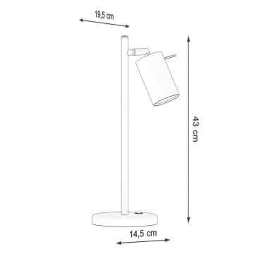 Bordlampe RING 1xGU10/40W/230V sort