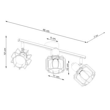 Spotlampe BELUCI 3xE14/40W/230V hvid